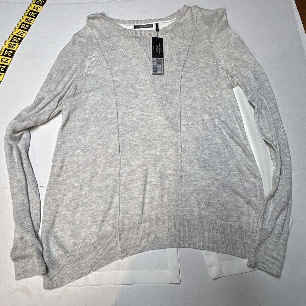 Daisy Fuentes Women's SZ Large Sweater Media Split Back Hi Low NWT - Picture 2 of 12
